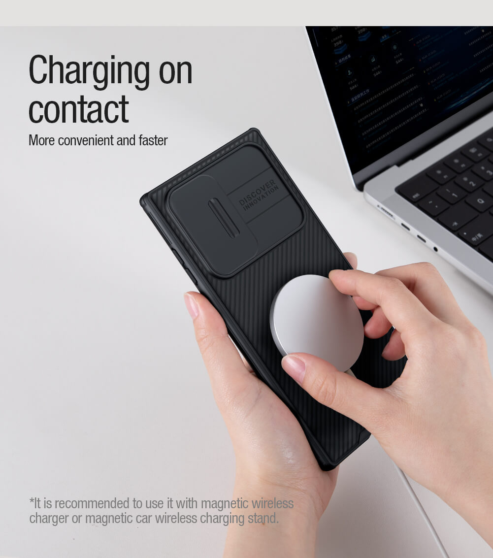 Чехол-крышка NILLKIN для Samsung Galaxy S22 Ultra (серия CamShield Pro Magnetic case)